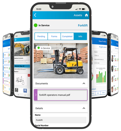 Asset and equipment management system on a smartphone