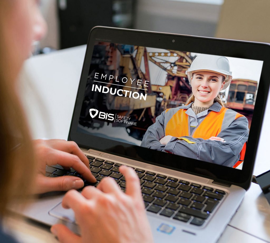 online induction software on a laptop screen