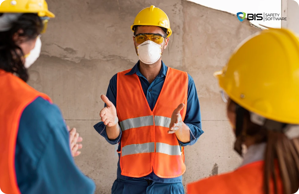 Employees conducting regular toolbox talks for a safe workplace