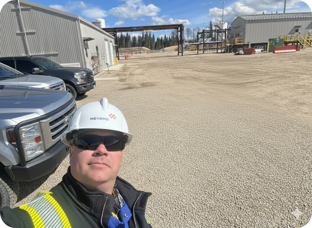 Adam Thornton at an industrial site, reflecting his field-based approach to building safety culture.