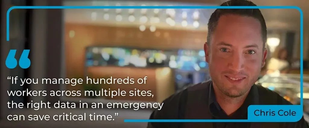 Chris Cole during routine site oversight supporting safety and operational consistency