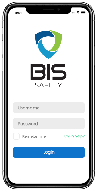 BIS Safety App on smartphone for mobile training access
